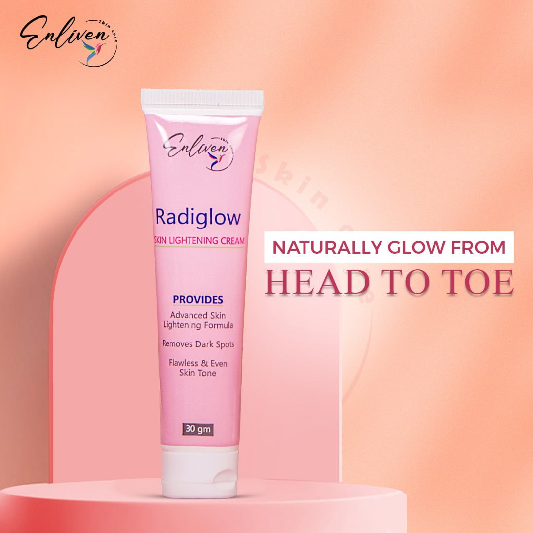 Radiant Skin with Enliven Skincare's Radiglow Skin Lightening Cream